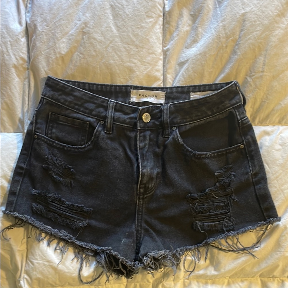 PacSun Black Distressed Women's Shorts